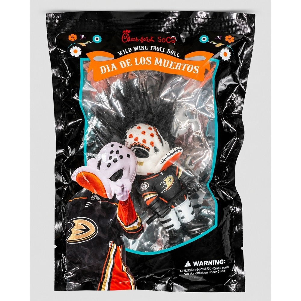 Anaheim Ducks Chick-fil-A Dia De Los Muertos Wild Wing Troll Doll Sealed
